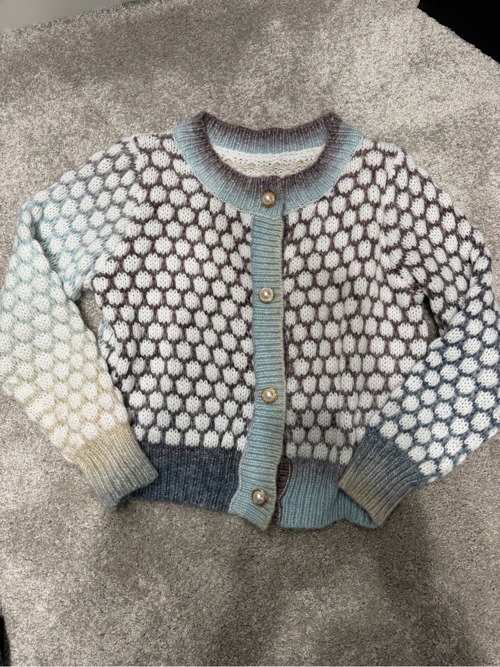 Amazon’s viral Gorglitter cropped cardigan with pearl buttons